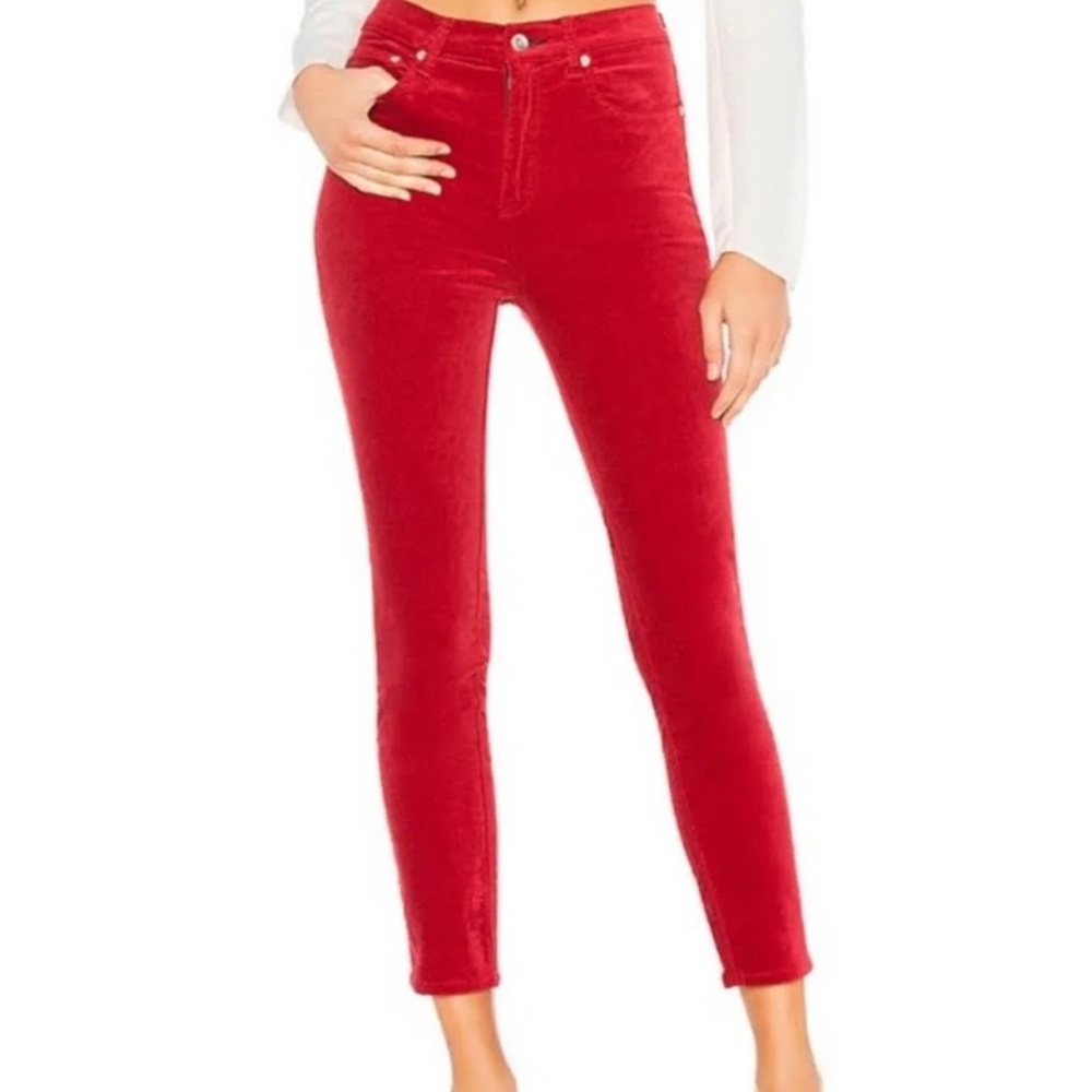Rag & Bone Red Velvet Pants